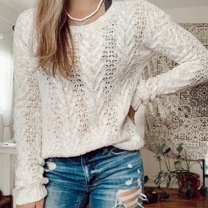 White cozy sweater